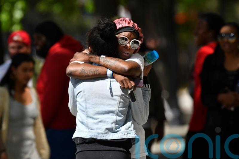 California police search for gunmen after mass shooting