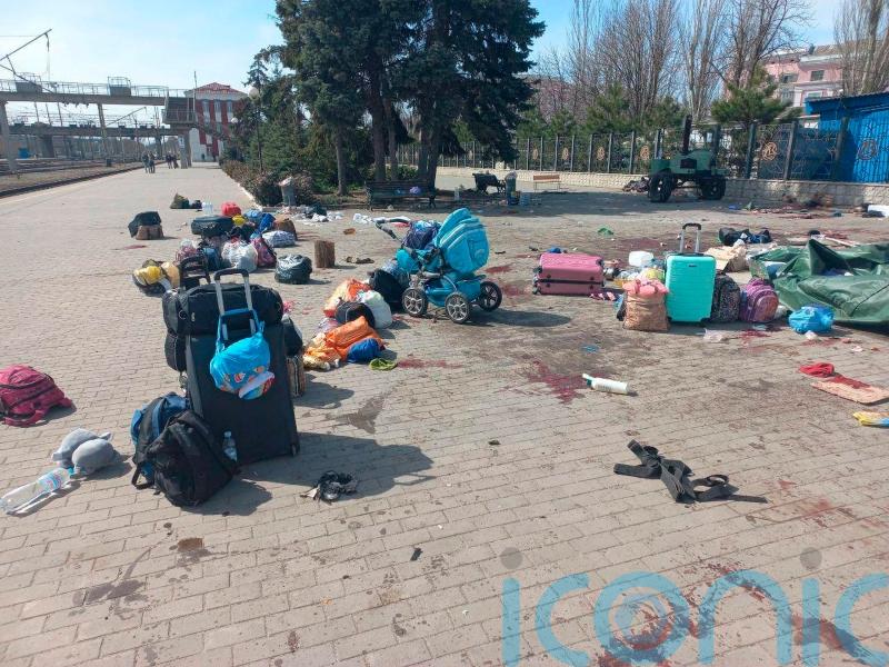 39 killed as rocket hits Ukraine railway station crowded with fleeing civilians