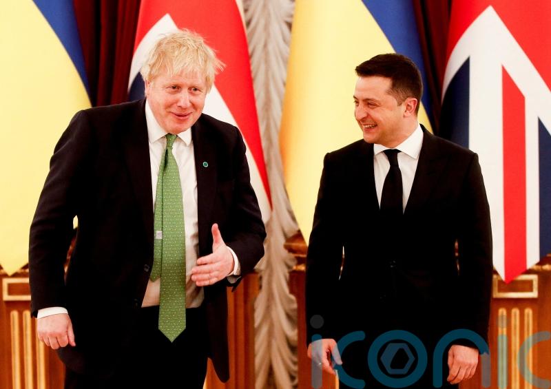 Boris Johnson meets President Zelensky in Kyiv