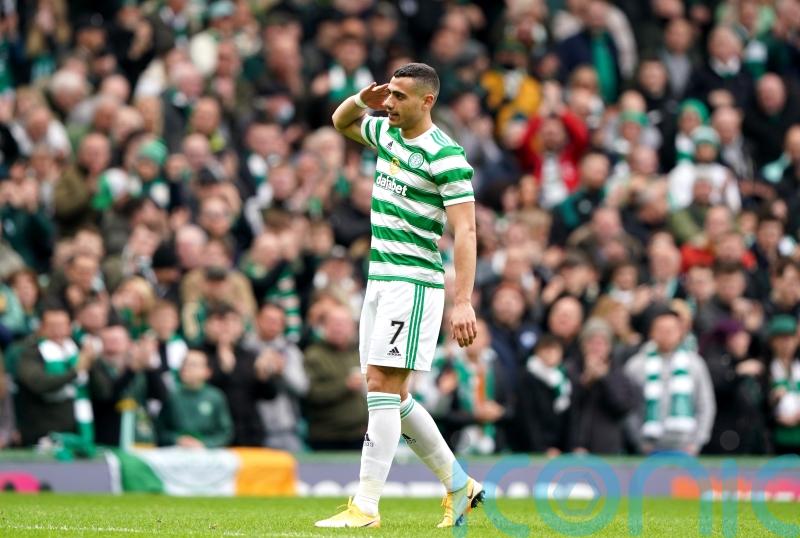 Injured Giorgos Giakoumakis misses out on Celtic’s cup clash with Rangers