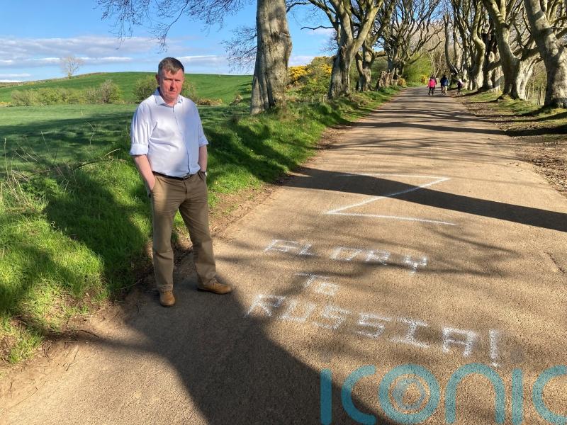 Police look into pro-Russian graffiti at Game of Thrones site