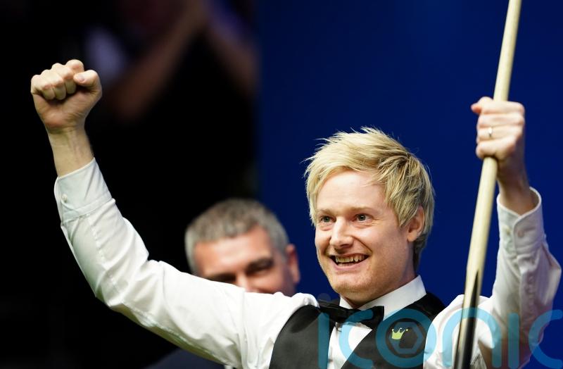Neil Robertson fires the 12th 147 break in World Snooker Championship history