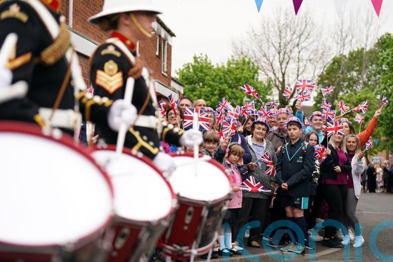 Royal Marines Band surprises housing estate with ‘incredible’ performance