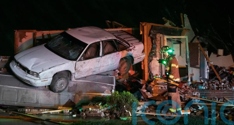 Suspected tornado causes severe damage as it rips through Kansas