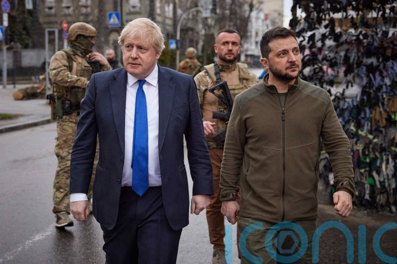 Johnson salutes Ukraine’s ‘finest hour’ in speech to parliament in Kyiv