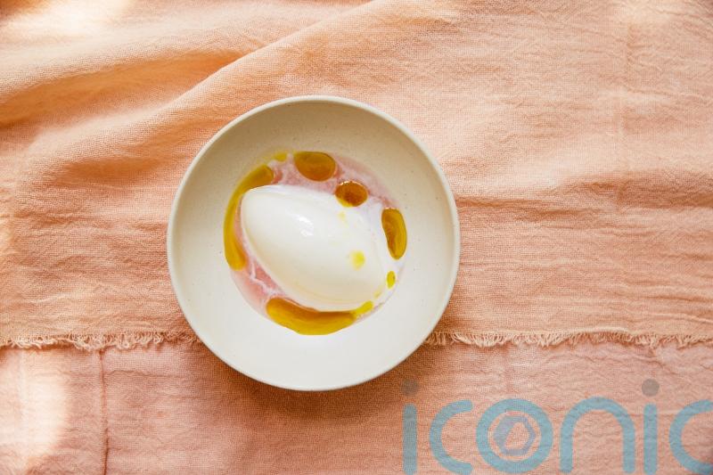 Anna Higham’s ricotta ice cream with magnolia syrup