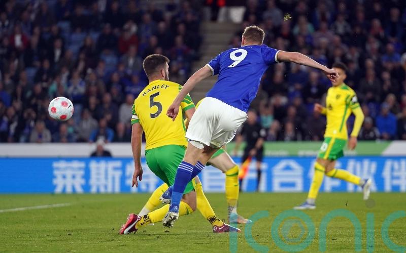 Brendan Rodgers hails Jamie Vardy after double helps beat Norwich