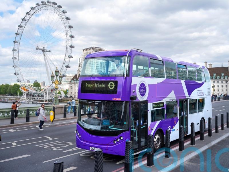 London buses given purple makeover ahead of Platinum Jubilee