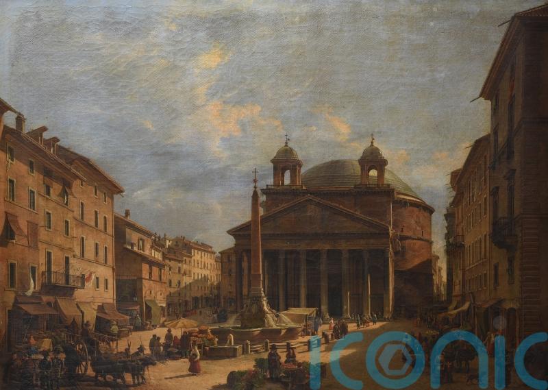 Rare 19th century painting of Rome’s Pantheon discovered in Norfolk family home