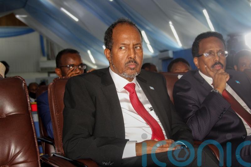 Former Somali president re-elected during vote in airport hangar