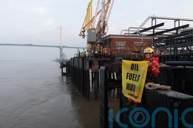 Greenpeace blocks arrival of tanker carrying Russian diesel to UK fuel terminal