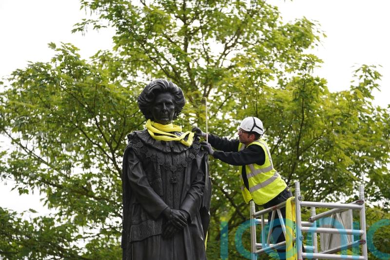 University condemns ‘defacement’ as employee accused of egging Thatcher statue