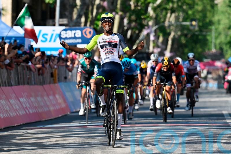 Biniam Girmay becomes first black African to win a Grand Tour stage