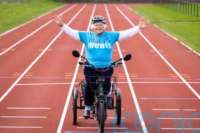 Great-grandmother helps world’s poorest children with 84-mile tricycle challenge