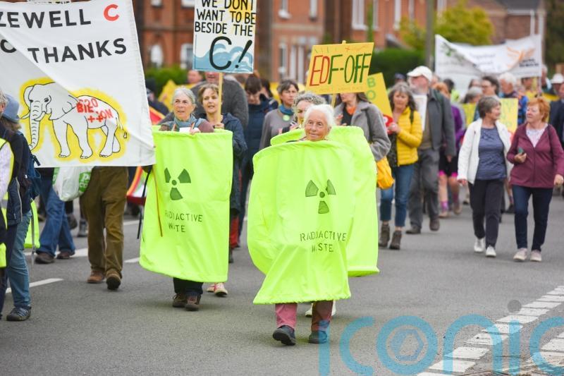 Hundreds march against Sizewell C nuclear power station