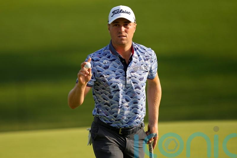 Justin Thomas overcomes testing conditions to set clubhouse target at US PGA