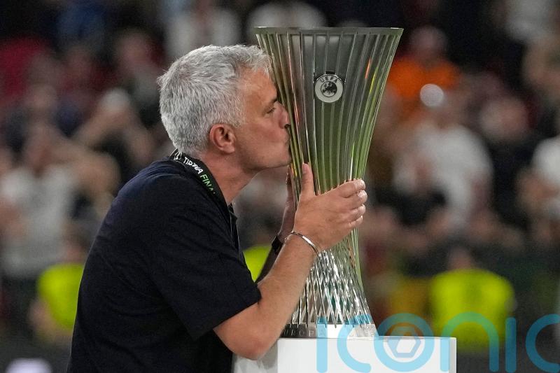 Jose Mourinho toasts Roma’s success in first Europa Conference League final
