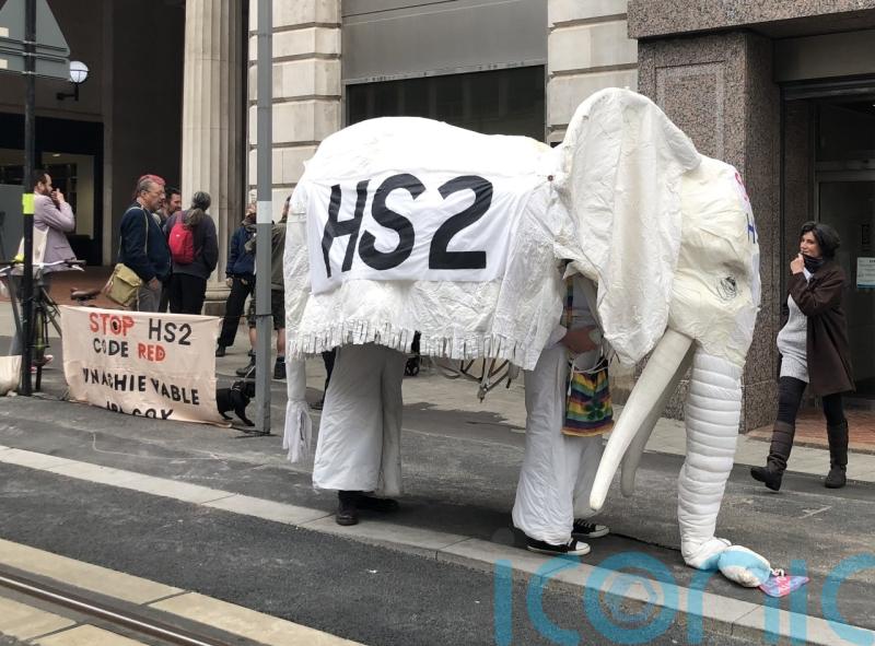 Protestors oppose route-wide HS2 injunction plan targeting ‘persons unknown’