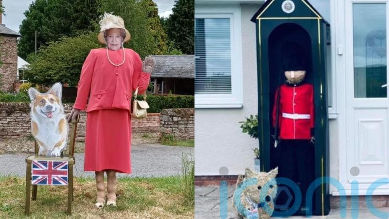 Village celebrates jubilee with 104 royal-related scarecrows