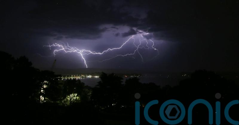 Thunderstorm weather warning for Saturday