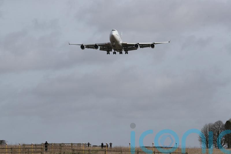 Plane suspected to be flying refugees to Rwanda lands at Wiltshire military base