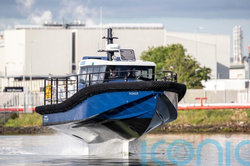 Zero emissions hydrofoil ‘flying’ workboat launched
