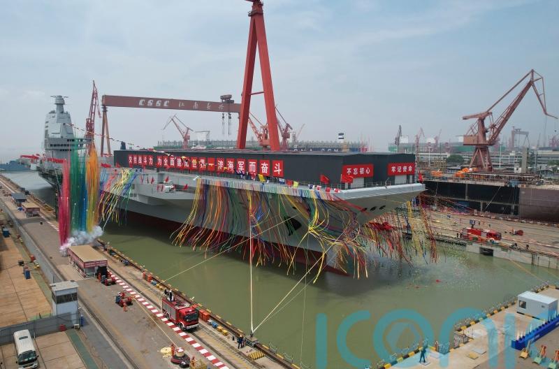 China launches first aircraft carrier to be designed and built in the country