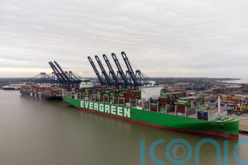 World’s largest cargo ship arrives in UK port
