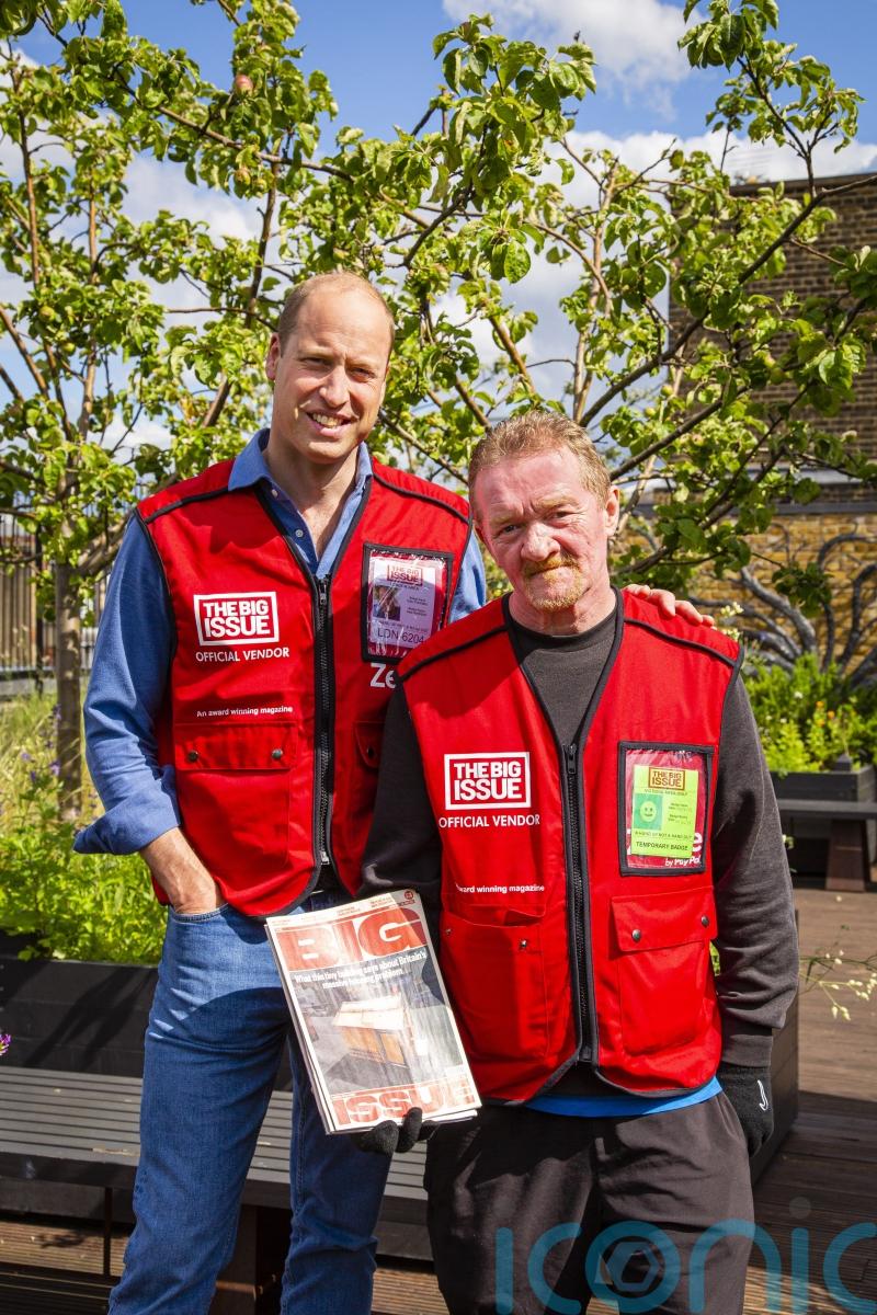 William reunites with Big Issue vendor on his 40th birthday