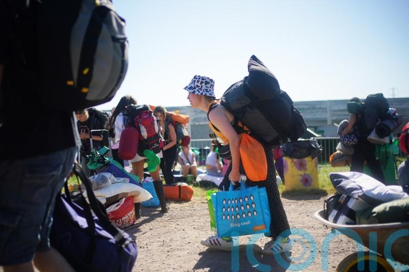 In Pictures: Revellers arrive at Glastonbury Festival on day one