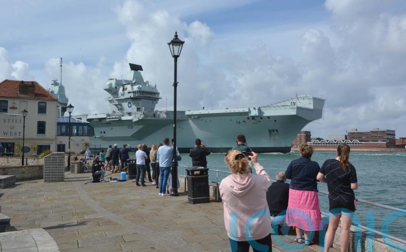 Aircraft carrier HMS Prince of Wales returns to base after Nato exercises