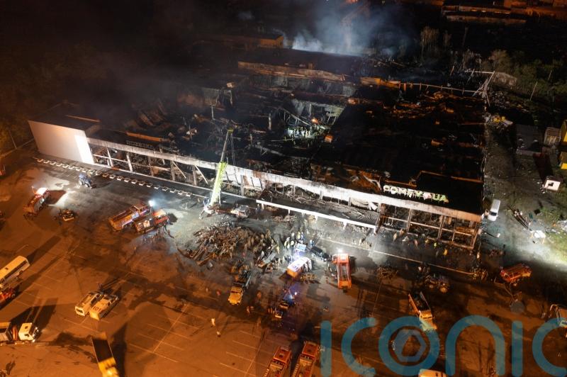 Macron says Russia cannot win in Ukraine after strike on shopping centre