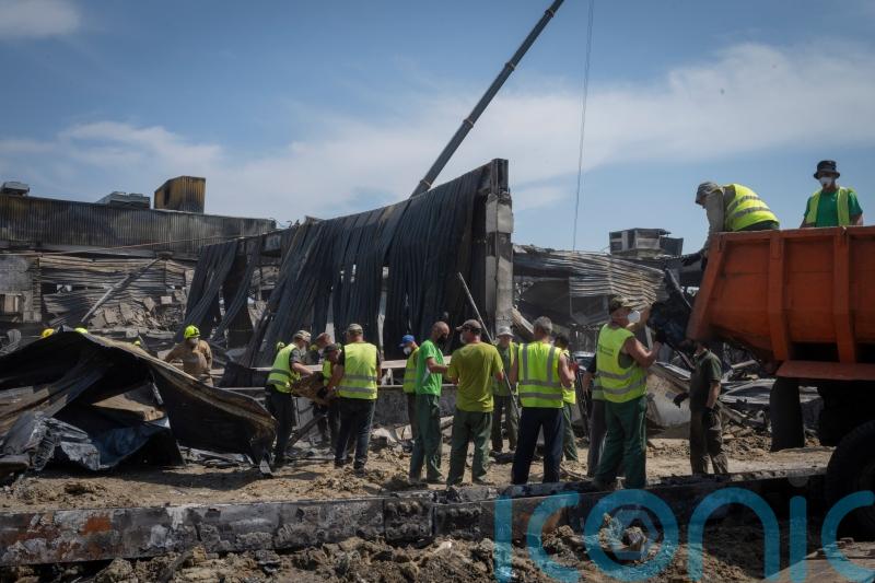 Search ongoing for 20 missing after Russian strike on Ukraine shopping centre