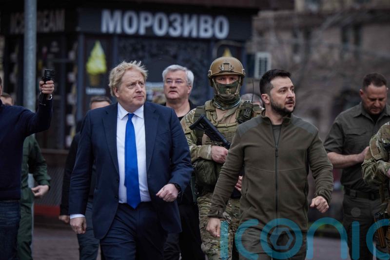Volodymyr Zelensky: Boris Johnson supported us ‘from first day of Russia terror’