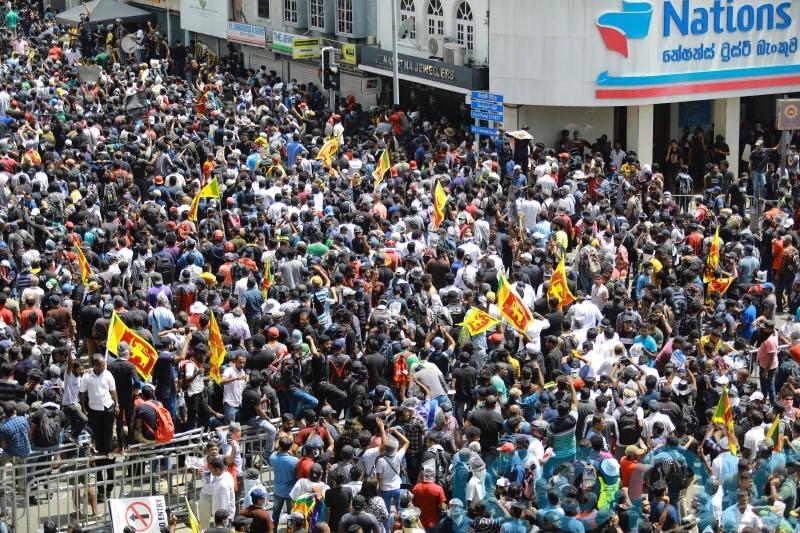 Protesters storm residence and office of Sri Lankan president