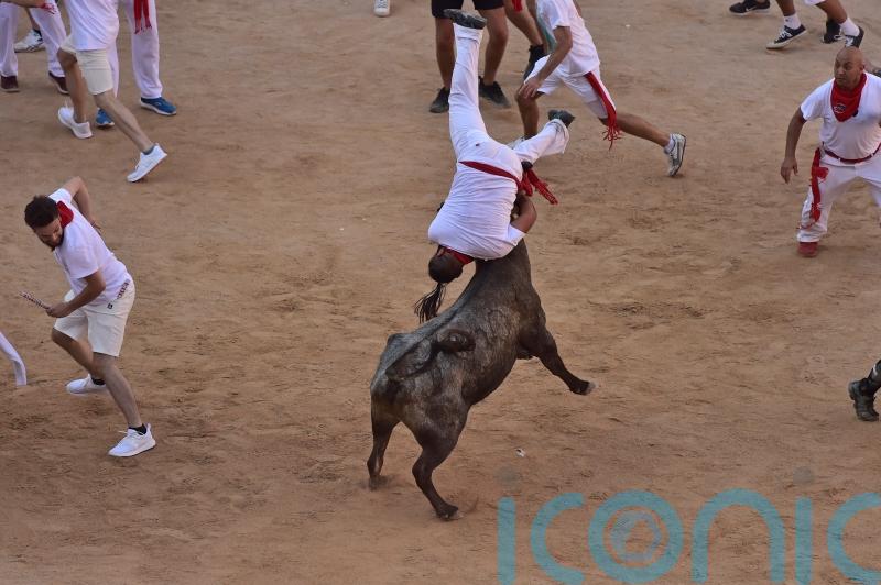 Spain’s running of the bulls: Six hurt but no gorings in Pamplona