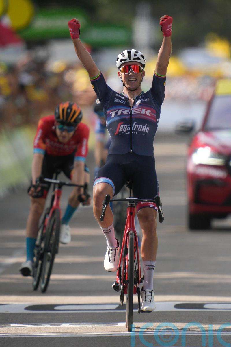 Mads Pedersen outsprints rivals to secure victory on stage 13 of Tour de France