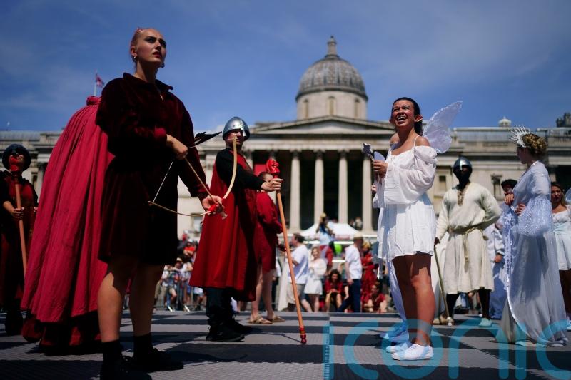 Living chess set featuring 32 actors turns heads at London’s ChessFest