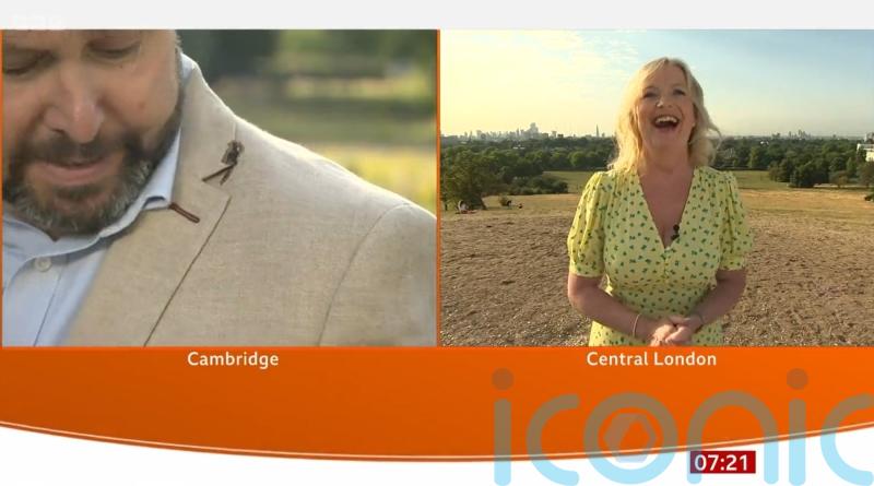 BBC Breakfast’s Jon Kay gets ‘splatted’ by pigeon on air