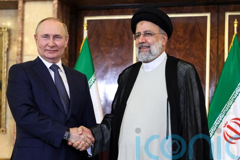 Vladimir Putin in Tehran for talks with leaders of Iran and Turkey
