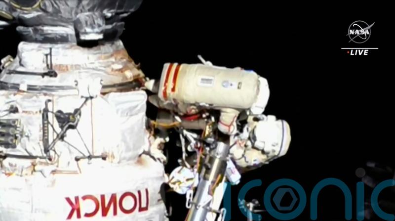 Italian astronaut and Russian cosmonaut team up for spacewalk