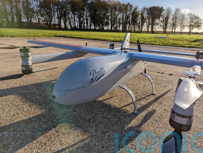 Drones deliver prescription medicines for pharmacy for first time