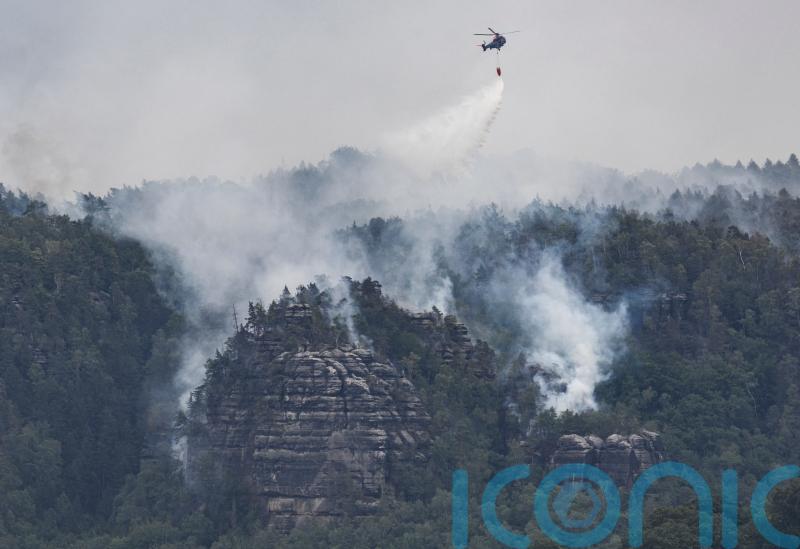 Wildfire on German-Czech border threatens tourist area