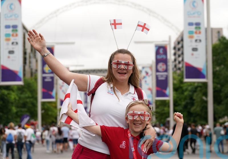 In Pictures: Fans fly the flag for Lionesses ahead of Euro 2022 final