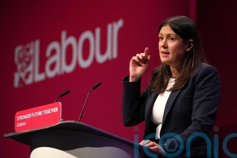 Labour frontbencher Lisa Nandy pictured visiting picket line