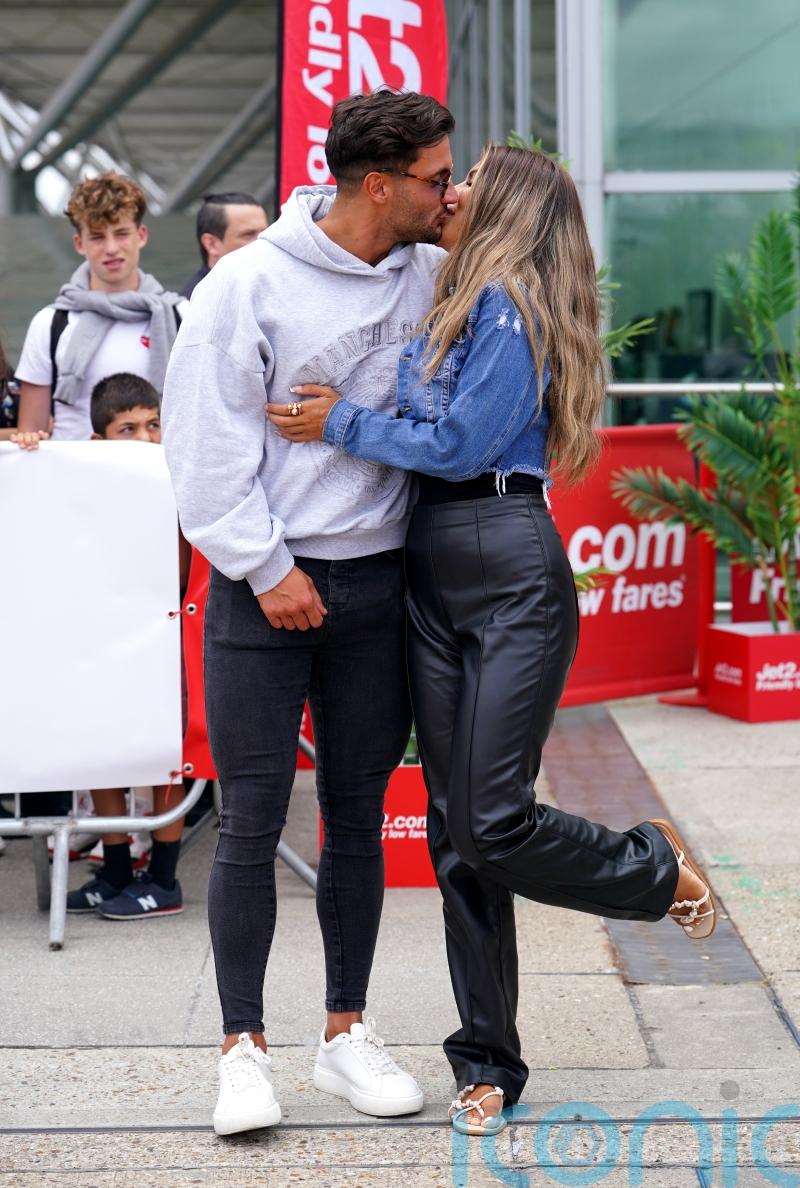 Love Island winners Davide and Ekin-Su touch down in UK