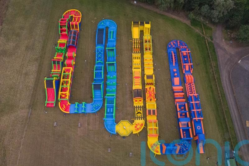 Adventure park unveils world’s longest inflatable assault course