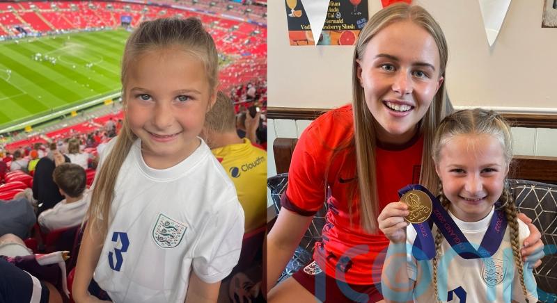 Six-year-old aspiring footballer tells Lioness ‘I want one of these medals’