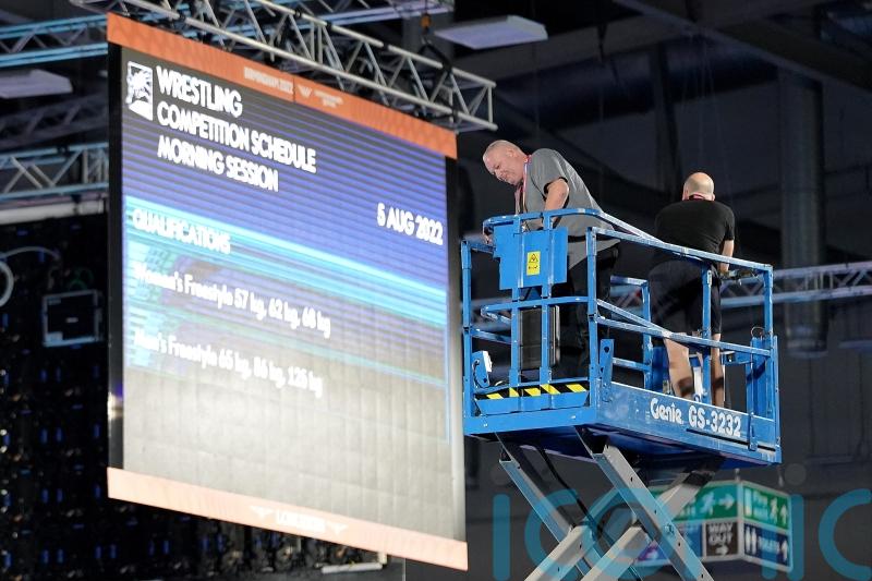 Wrestling action interrupted after speaker cover falls from Coventry Arena roof