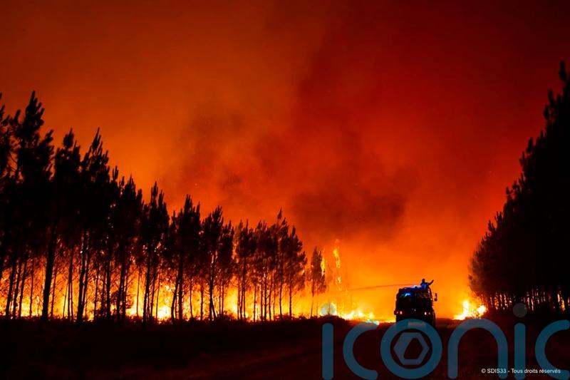 Firefighters battle major wildfire in France